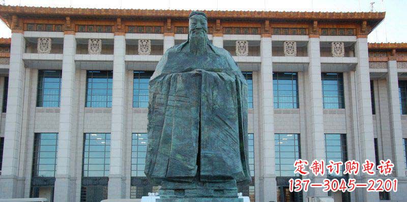 大连校园孔子景观铜雕
