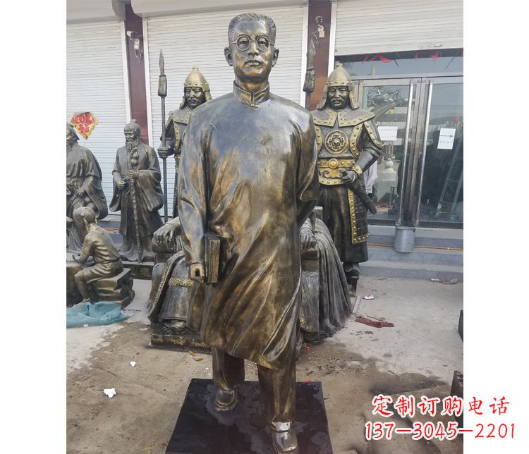 大连校园名人立式陶行知铜雕