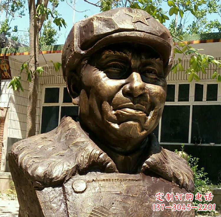 大连校园名人朱德胸像铜雕