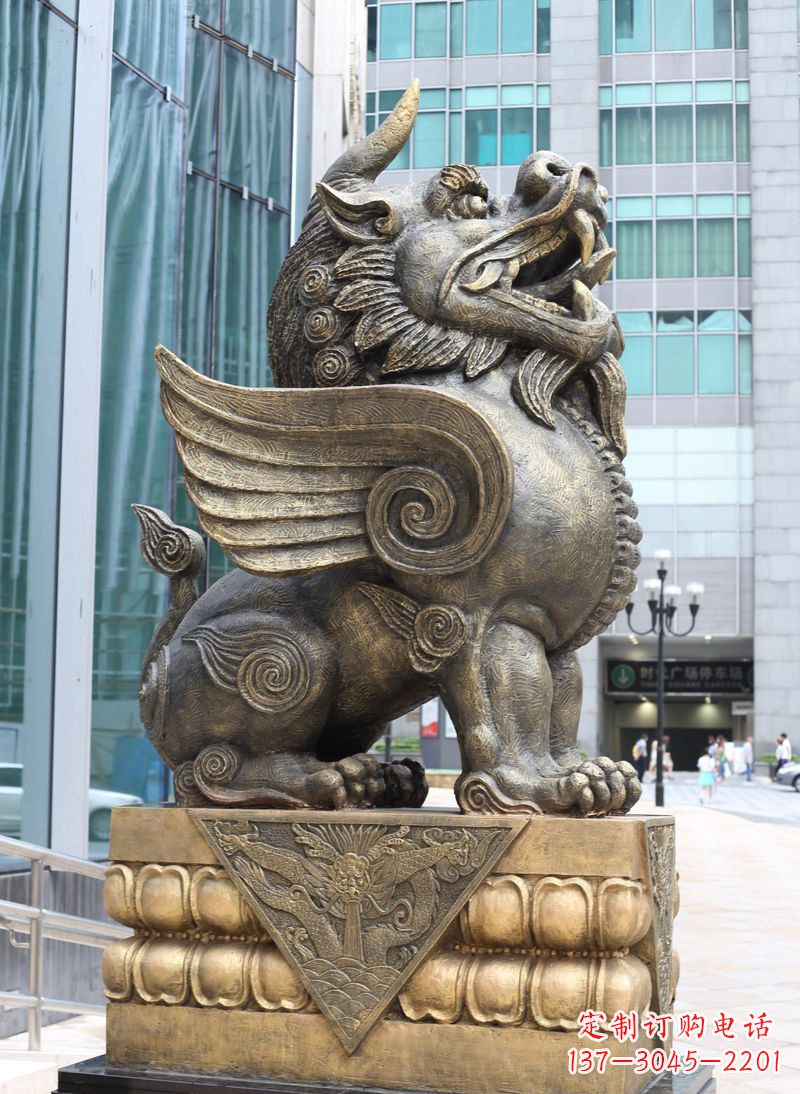 大连獬豸法院独角兽铜雕