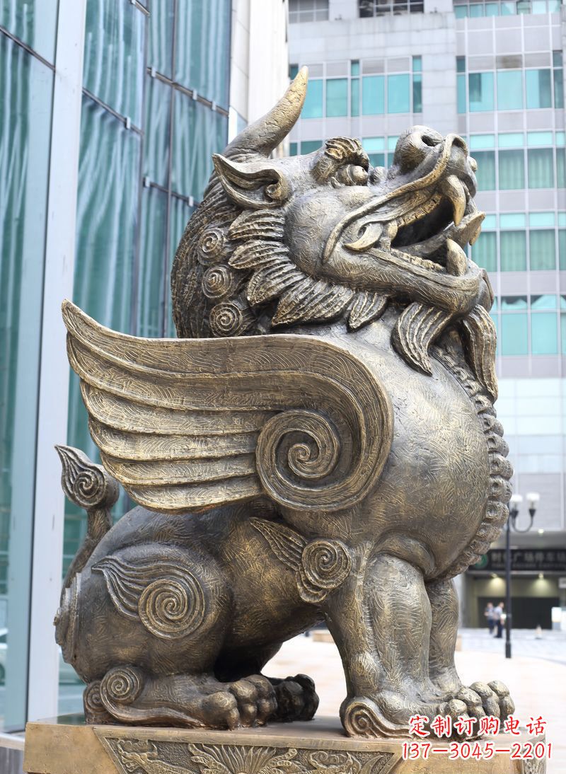 大连獬豸古代神兽铜雕