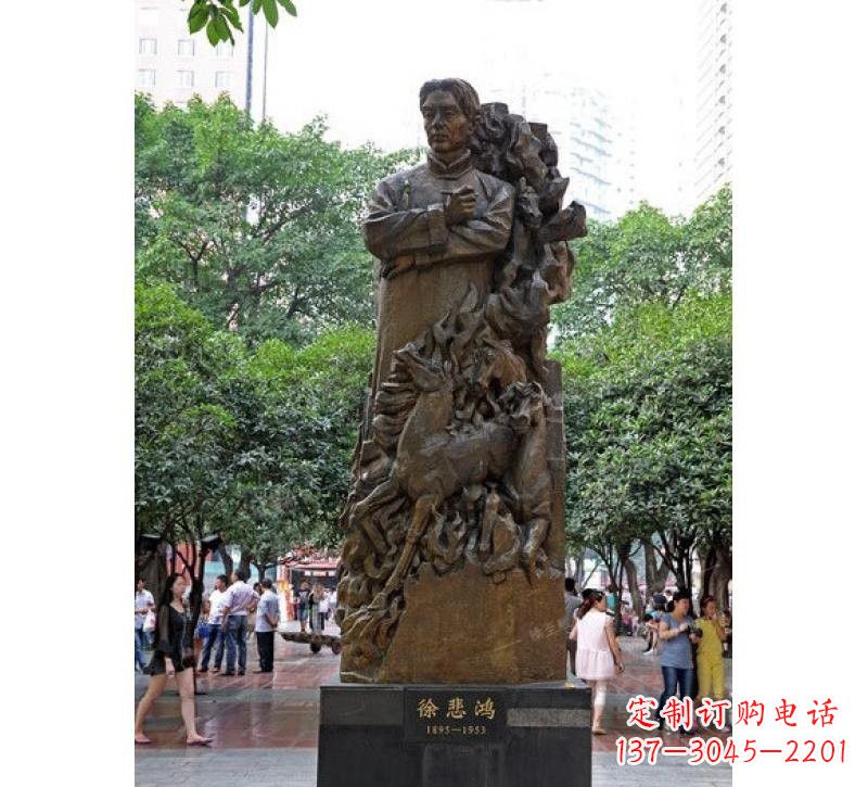 大连徐悲鸿铜雕