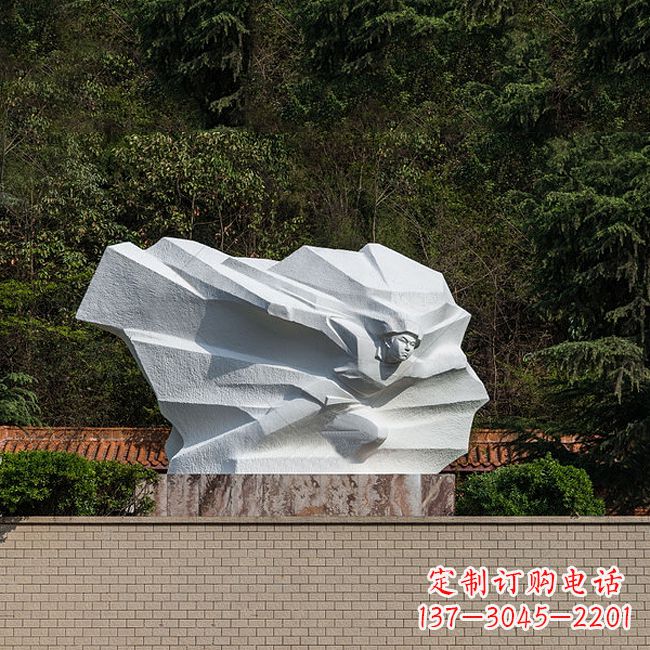 大连英雄人物黄继光景区景点汉白玉石刻雕塑