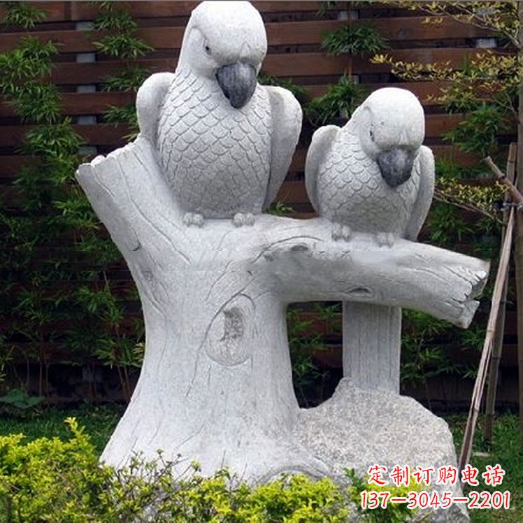 大连鹦鹉大理石雕塑