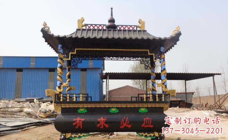大连有求必应香炉寺庙铜雕