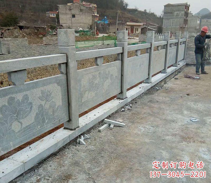大连园林仿古石栏板景观石雕 (5)