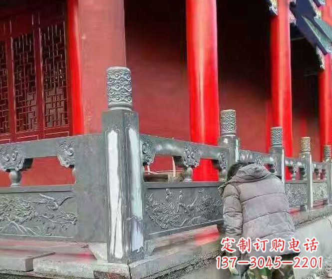 大连园林仿古石栏板景观石雕 (9)