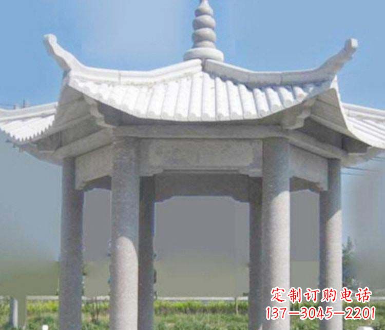 大连园林仿古石凉亭景观石雕
