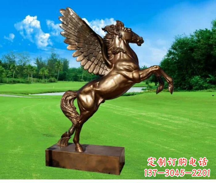 大连园林飞马铜雕 (2)