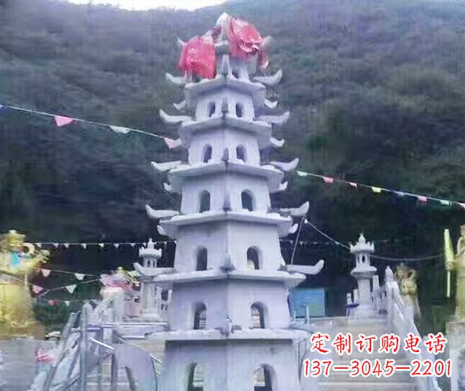 大连园林景观大理石宝塔石雕