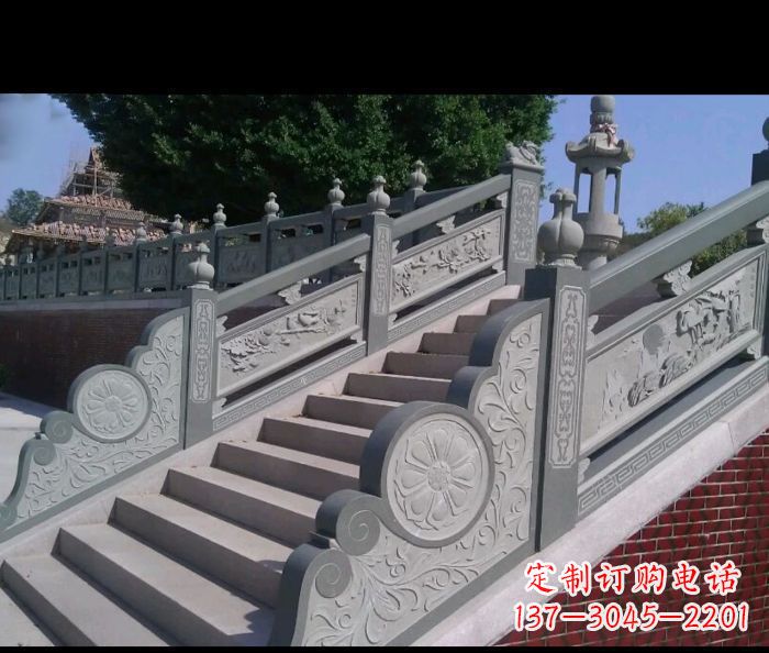 大连园林景观大理石栏板雕塑 (4)