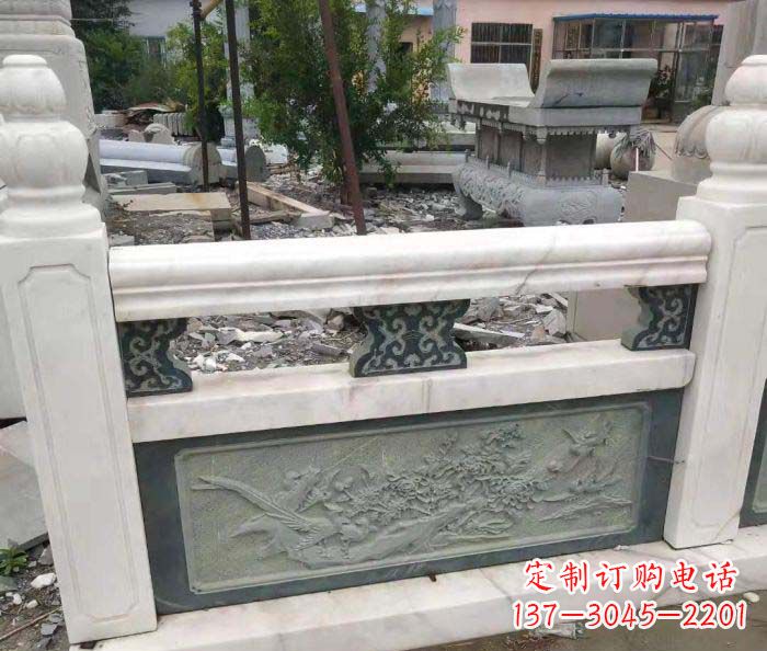 大连园林景观大理石桥栏板石雕 (2)