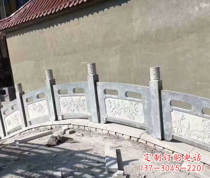 大连园林景观大理石桥栏板石雕 (5)