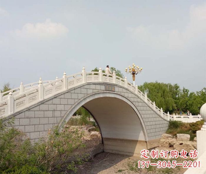 大连园林景观大理石桥栏板石雕 (6)