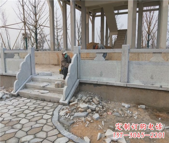 大连园林景观大理石桥栏板石雕_2 (2)