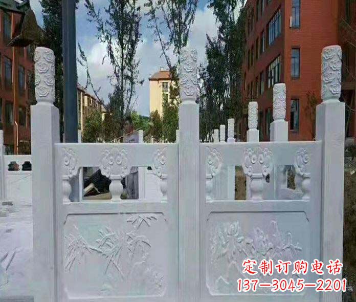 大连园林景观大理石桥栏板石雕_2