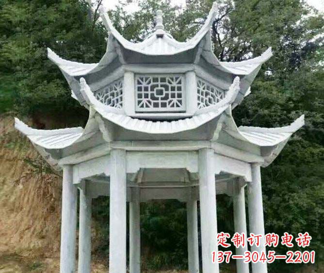 大连园林景观多层凉亭石雕