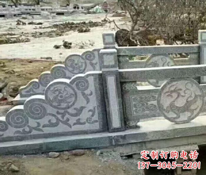 大连园林景观仿古石雕栏板 (10)