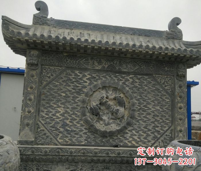 大连园林景观仿古石雕影壁