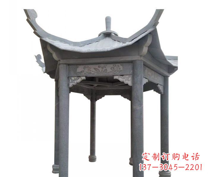 大连园林景观仿古石雕凉亭 (3)