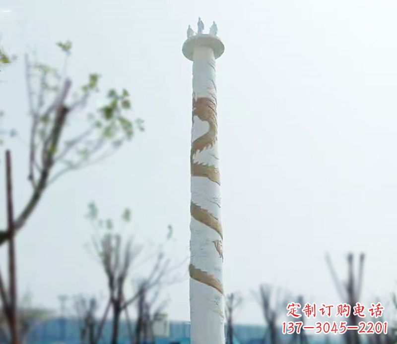 大连园林龙柱景观不锈钢