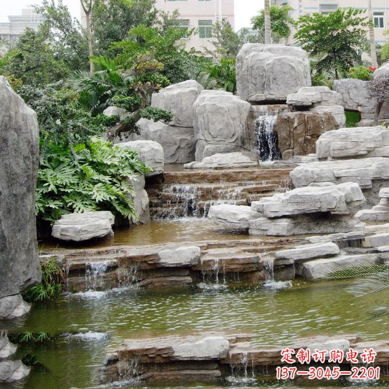 大连园林石头假山流水