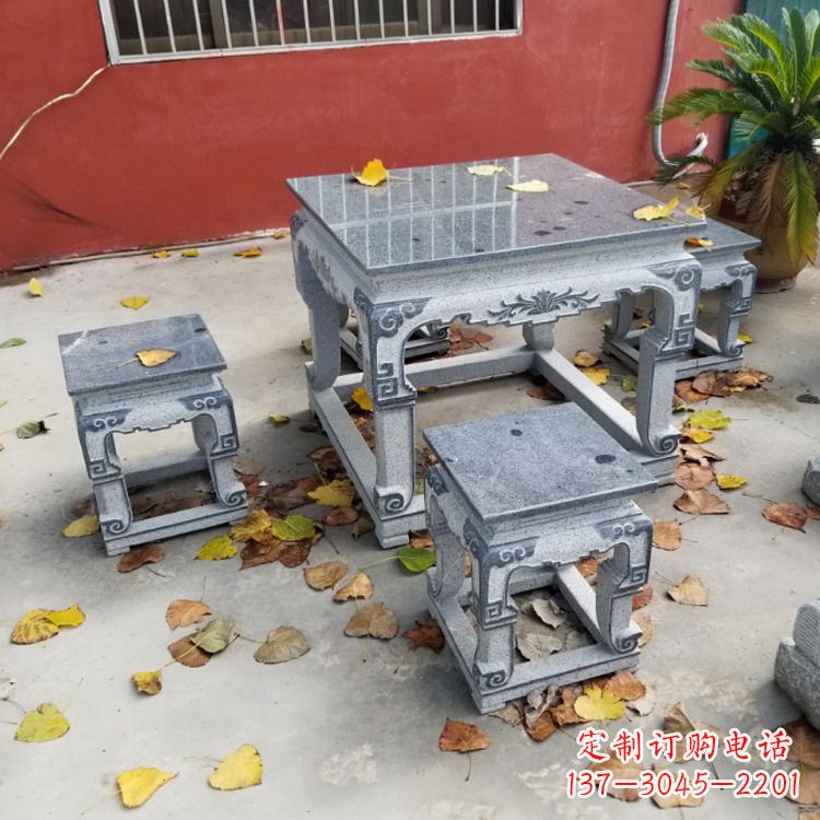 大连园林石桌凳