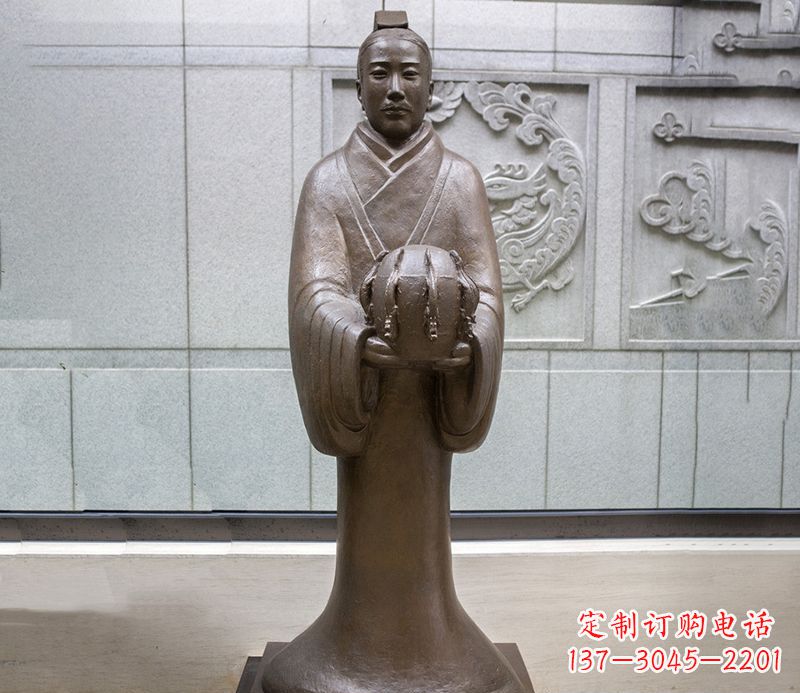 大连张衡科学家 人物铜雕