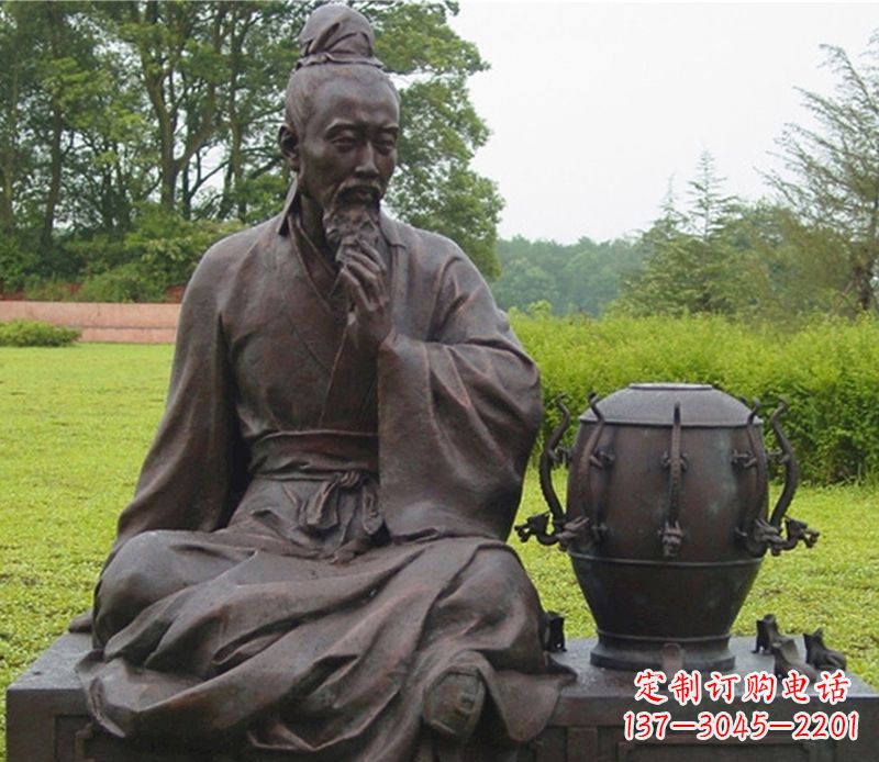大连张衡科学家铜雕