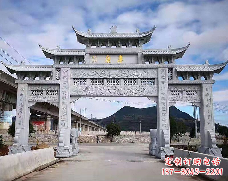 大连张掖石雕牌坊雕刻