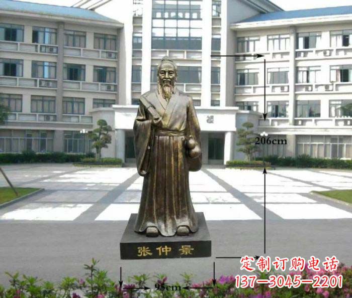 大连张仲景名医铜雕