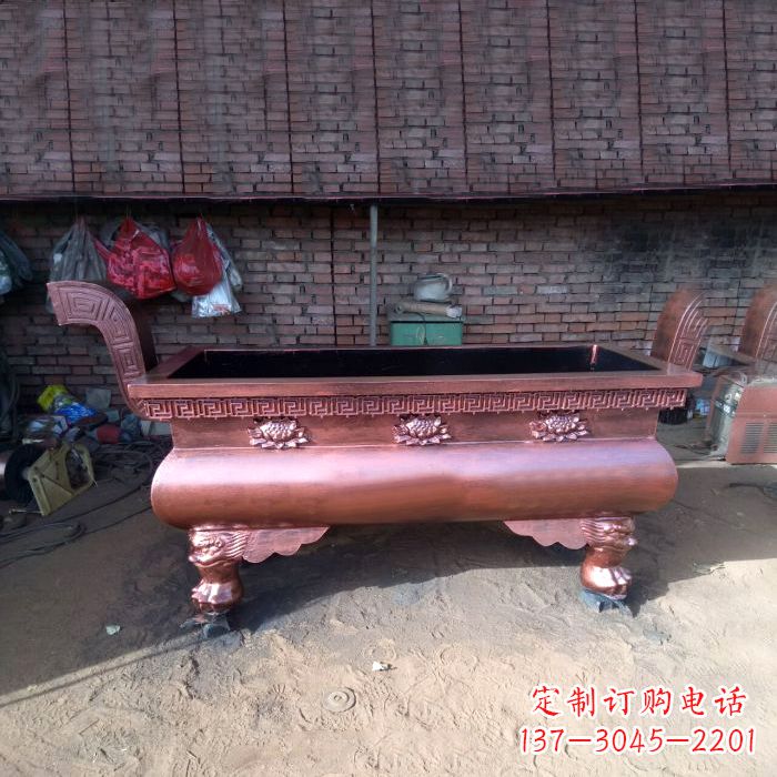 大连长方形铜香炉