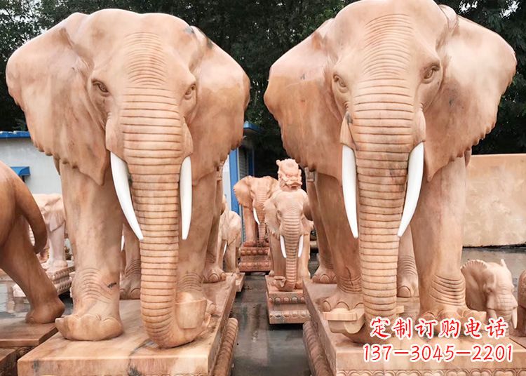 大连招财大象石雕
