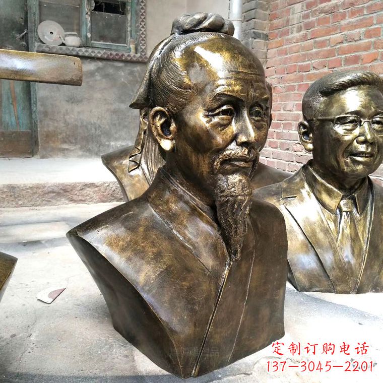 大连中国古代著名数学家祖冲之铸铜胸像雕塑