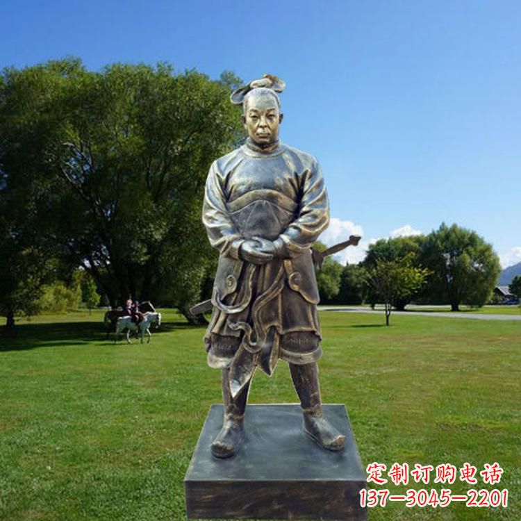 大连中国汉初三杰之韩信仿铜雕像
