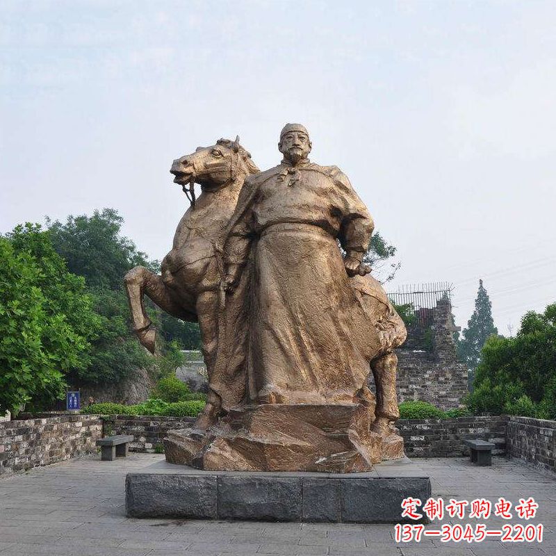 大连中国历史名人明太祖朱元璋铜雕像