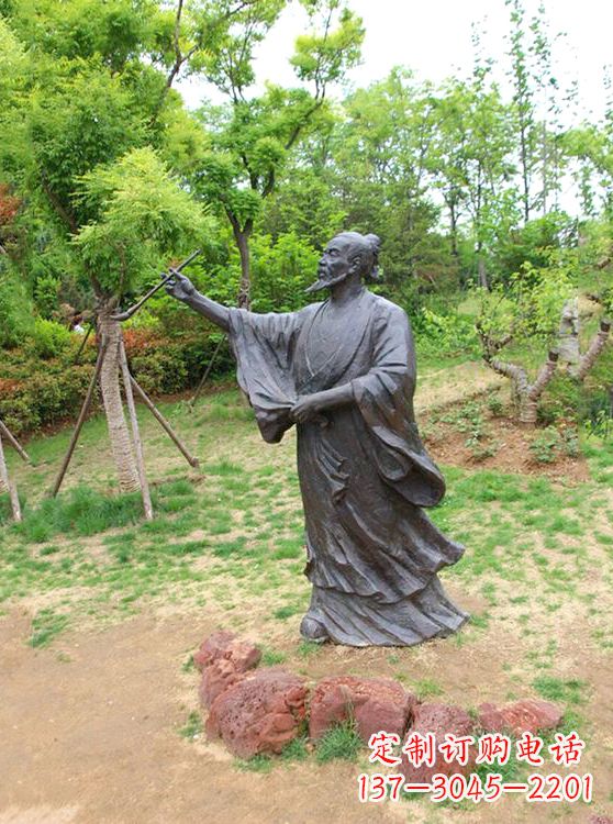 大连中国历史名人唐代著名绘画大师吴道子铜雕塑