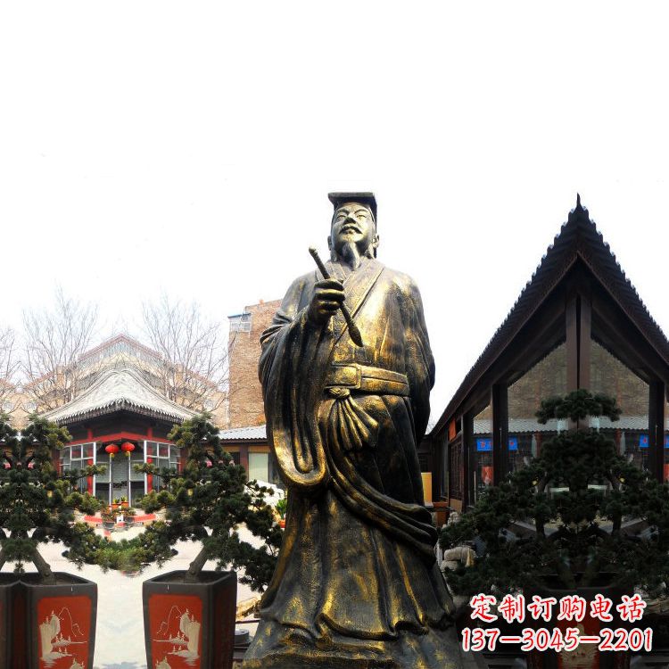 大连中国历史文化名人书圣王羲之雕塑