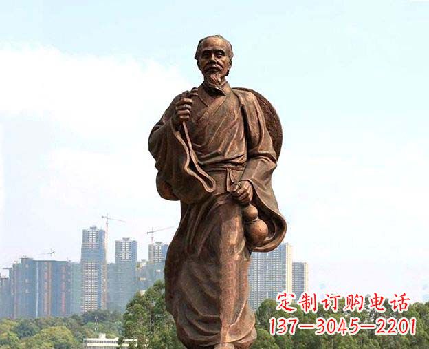 大连中华古代名医华佗铜雕像