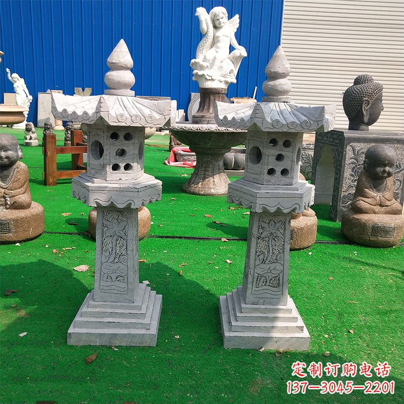 大连中式大理石灯笼