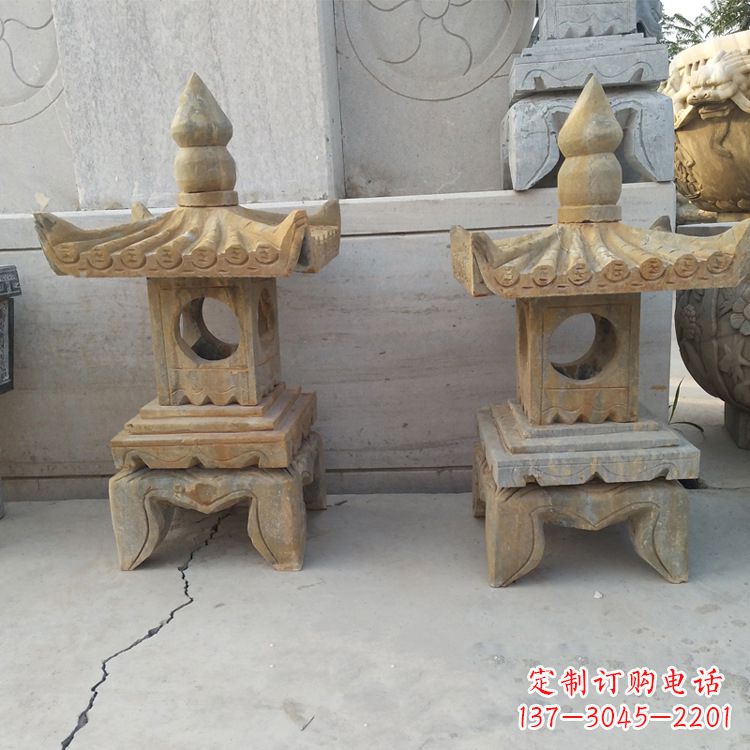 大连中式仿古低墩石灯笼