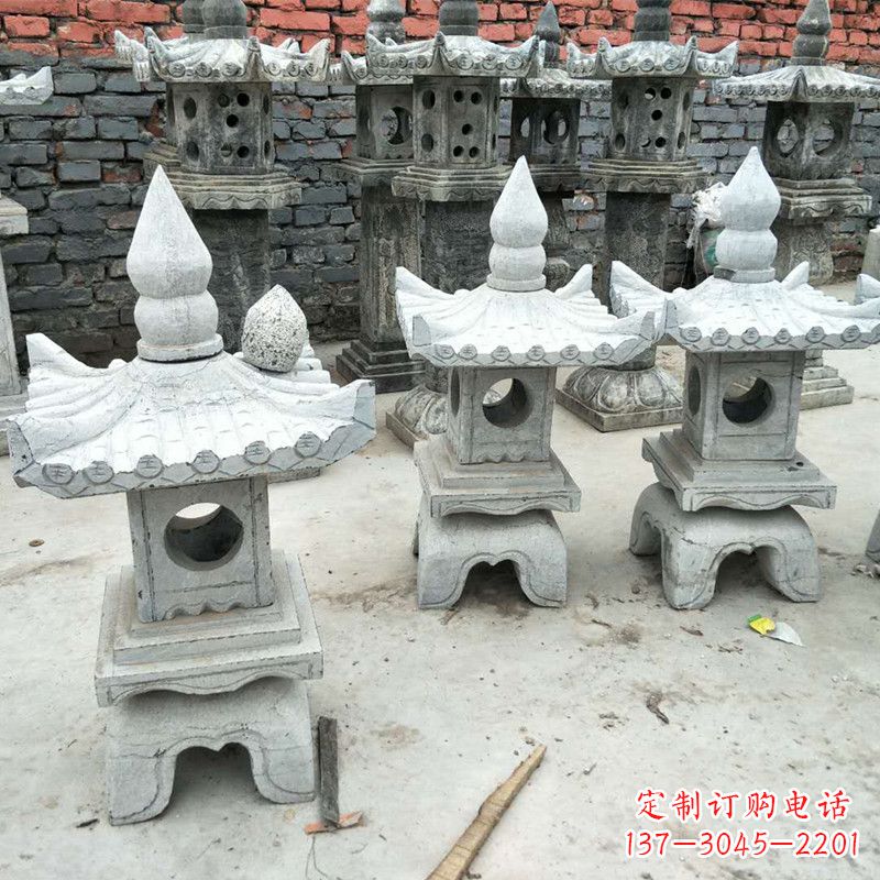 大连中式庭院石雕灯笼