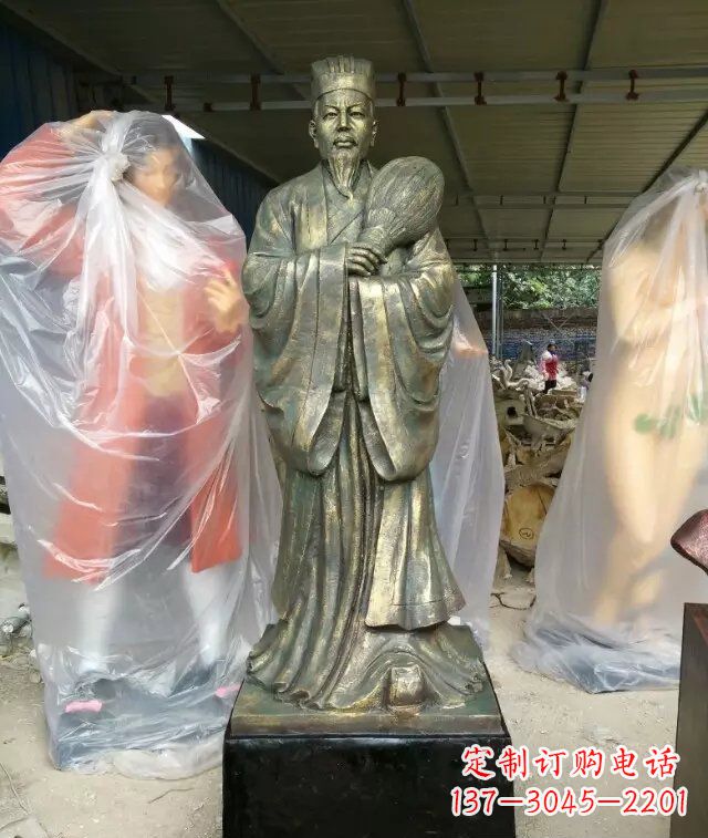 大连诸葛亮古代人物铜雕