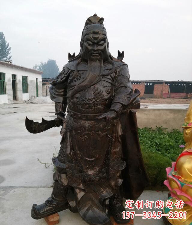 大连铸铜关公像铜雕