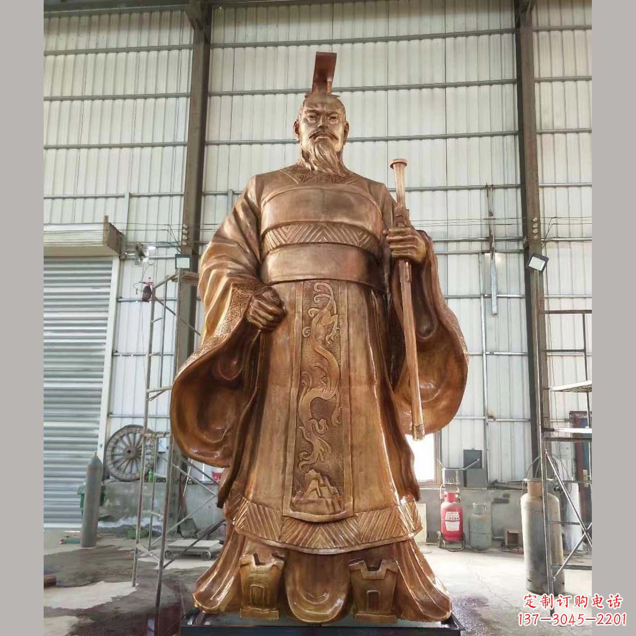 大连铸铜汉武帝雕塑
