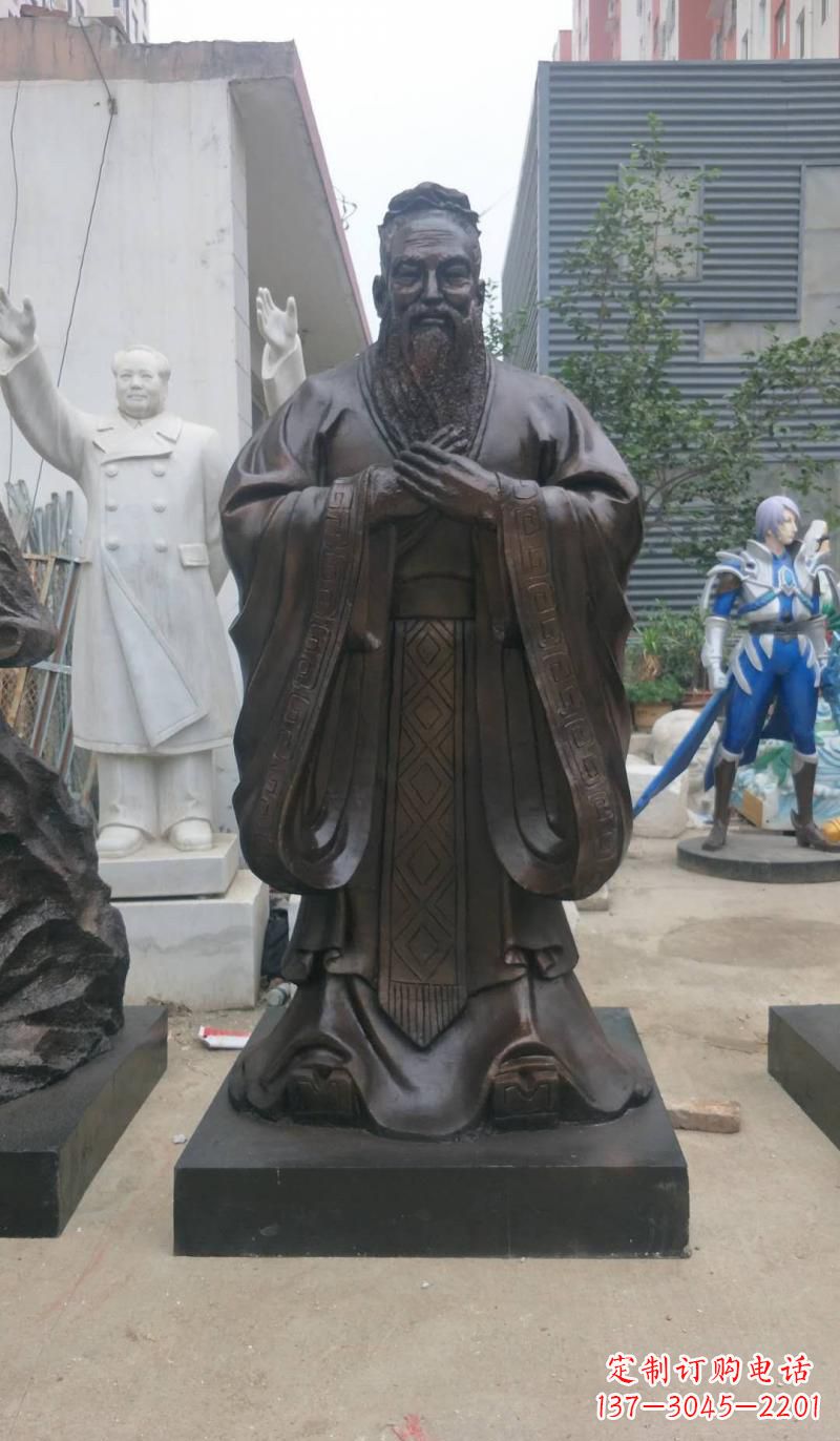 大连铸铜孔子雕塑