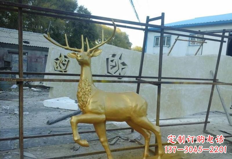 大连铸铜梅花鹿雕塑
