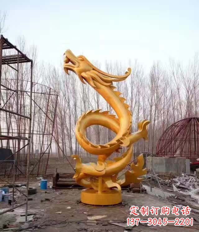 大连铸铜盘龙云腾铜雕