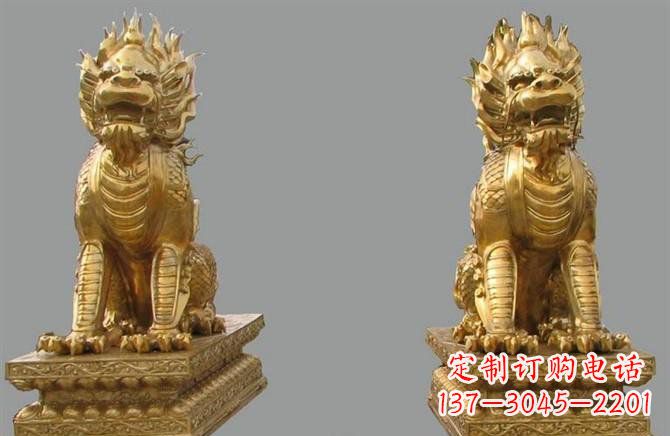 大连铸铜麒麟雕塑222