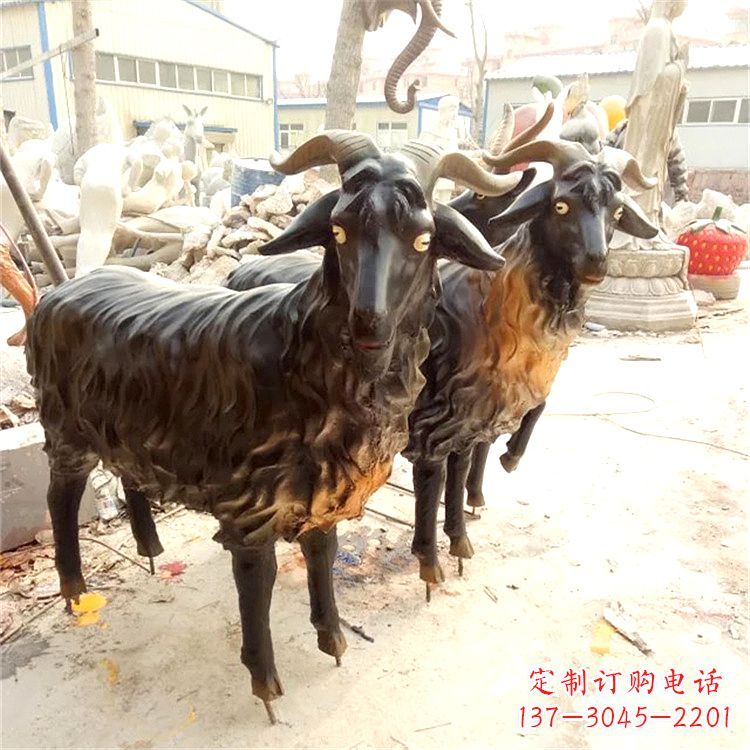 大连铸铜山羊雕塑